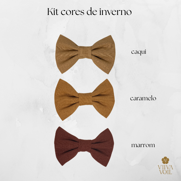 Kit Laço Paris P 3 Cores