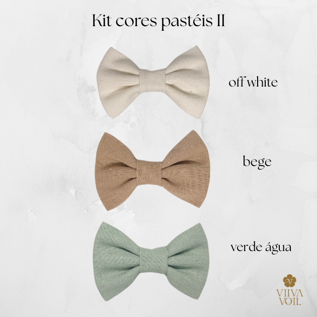Kit Laço Paris P 3 Cores