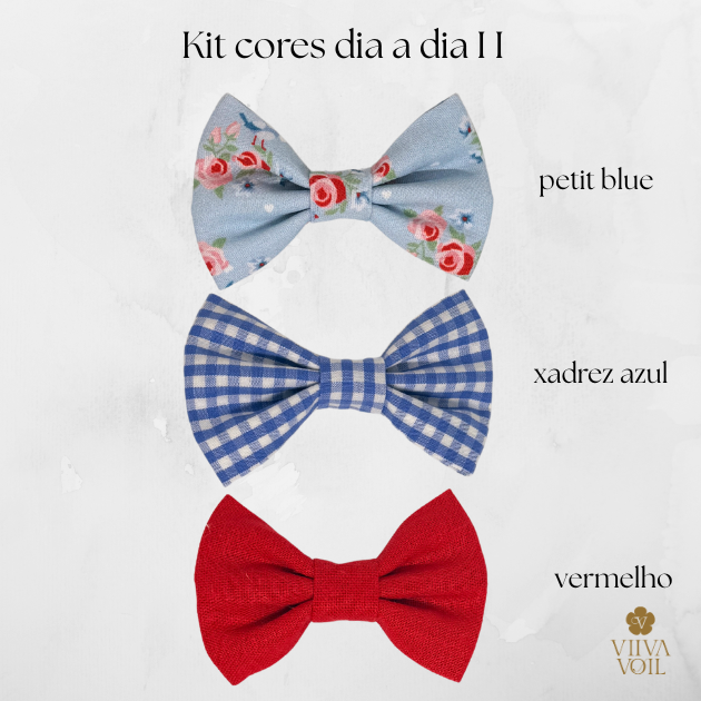 Kit Laço Paris P 3 Cores