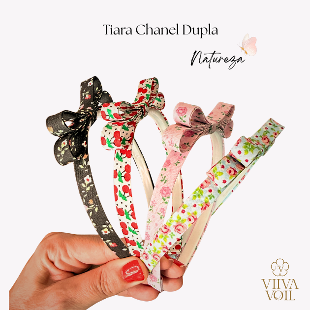 Kit Tiara Chanel Dupla 4 Peças