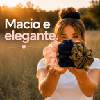 Scrunchie M - crepe de seda Kit 03 cores